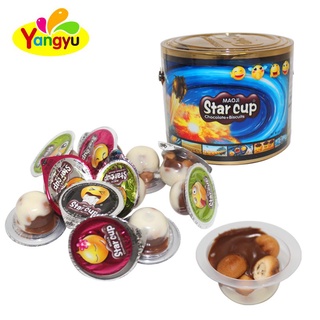 (hộp 100 cốc) Bánh Star Cup maoji Thái Bánh Quy socola viên Star Cup Thái Lan