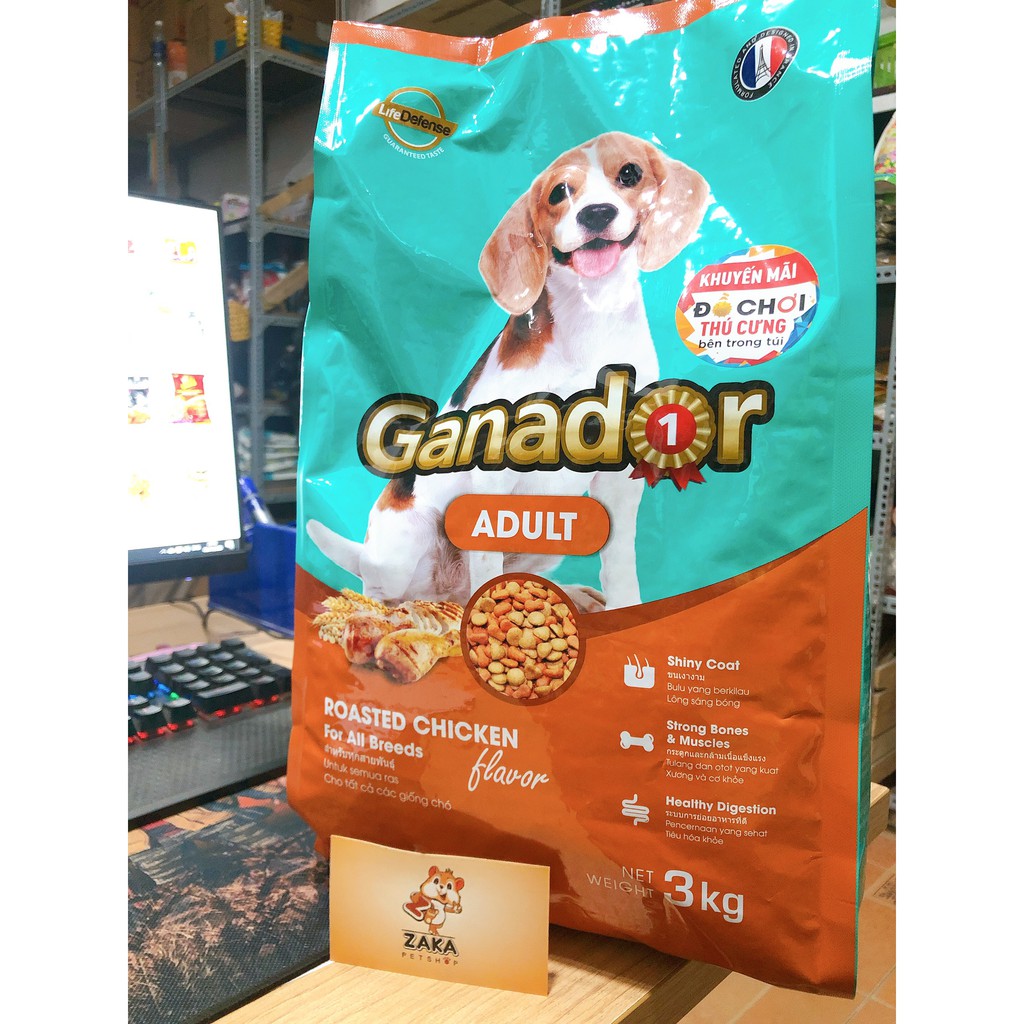 [Mã PET2405 giảm 10% đơn 250K] Thức ăn chó cao cấp Ganador 3kg - 5 Loại