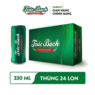 Thùng 24 Lon Bia Trúc Bạch 330ml Mẫu Mới