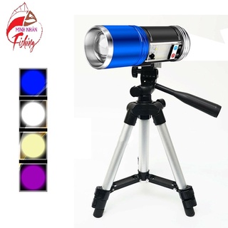 Chân đèn + Đèn soi cảm ứng chuyên dùng câu cá ban đêm