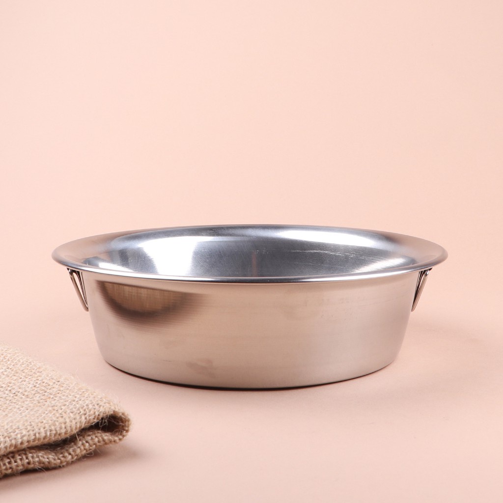 Khay tròn đựng hấp thức ăn hoặc làm bánh inox cao cấp - (18-26cm)