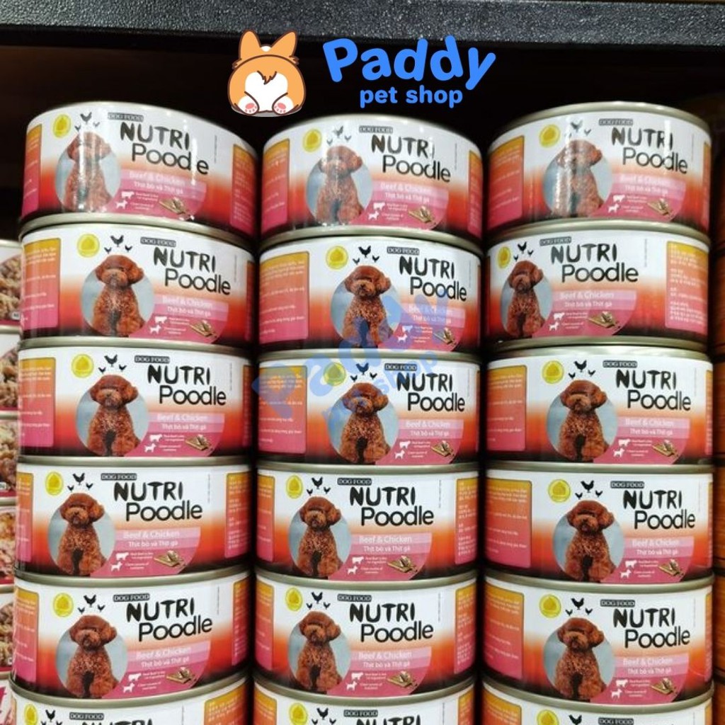 Pate Nutri Poodle Dinh Dưỡng Cho Chó Poodle Mọi Lứa Tuổi (Lon 160g)