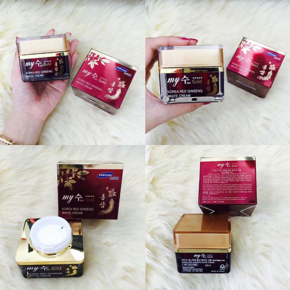 Kem dưỡng nhân sâm MY JIN GOLD KOREA RED GINSENG WHITE CREAM