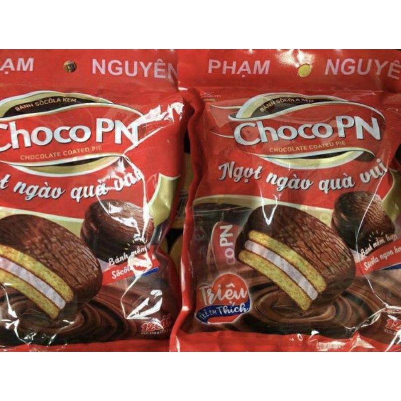 Bánh  choco PN phạm nguyên (216g/1bịch 12 cái )