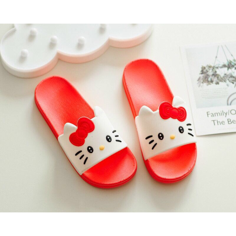 Dép Nữ Quai Ngang Hình Thỏ Và Mèo Nơ PVC Siêu Nhẹ Nhiều Màu Size 36-40 - Hàng Việt Nam - Lucky Girl shop