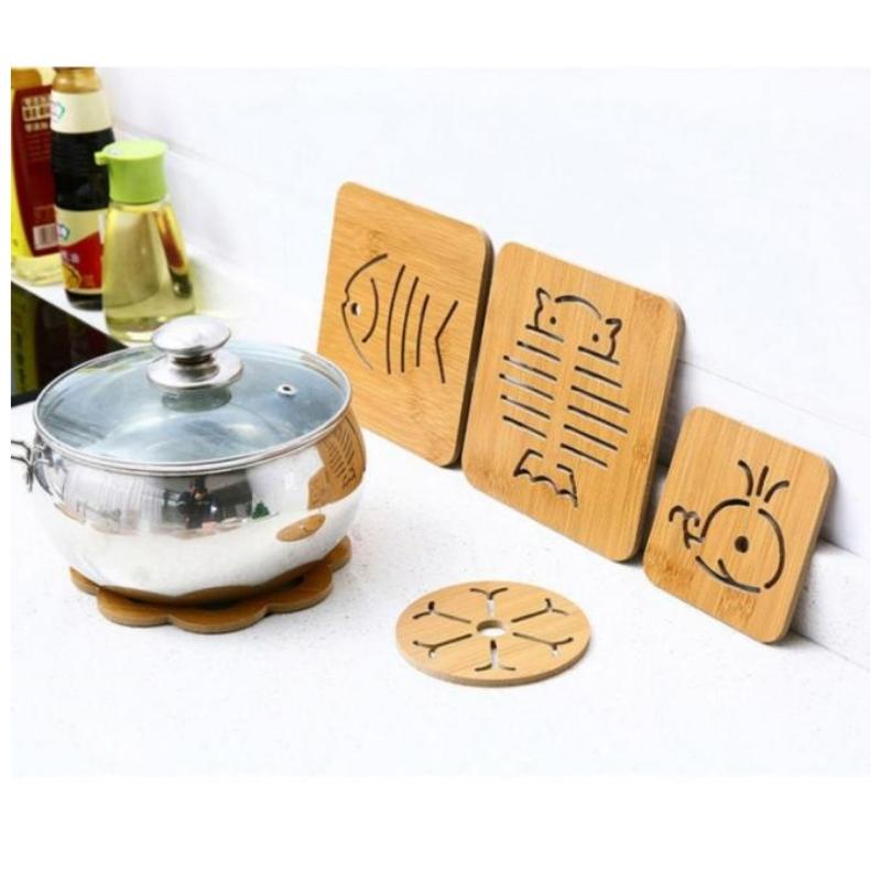 Miếng lót nồi decor bằng gỗ cách nhiệt tiện lợi