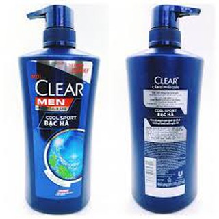 Dầu gội sạch gàu clear men cool sport bạc hà 650ml