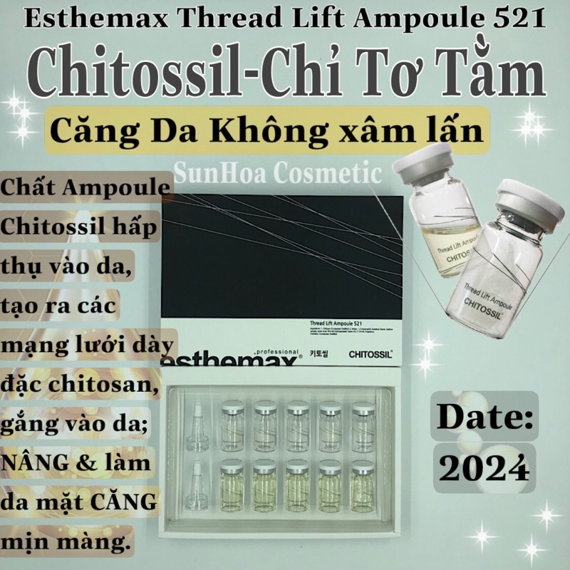 Chỉ Tơ Tằm Chitossil Nâng Da Không Xâm Lấn 1hộp date 2024