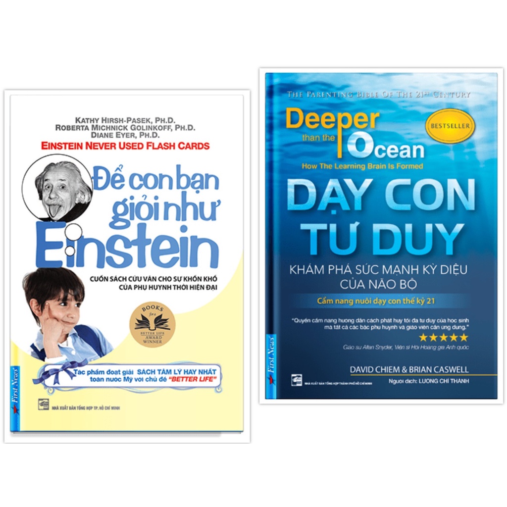 Sách - Combo Để Con Bạn Giỏi Như Einstein (26980) + Dạy Con Tư Duy (44762) - First News