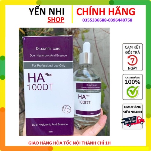 Serum cấp nước cho da Dr.Sunmi Care HA Plus 100DT Duel Hyaluronic Acid Essence 100ml.