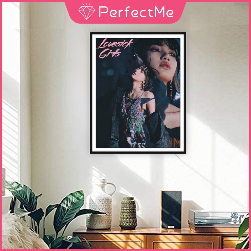 Tranh Đính Đá 5D Tự Làm 30X40cm Hình BLACKPINK Trang Trí Nhà Cửa