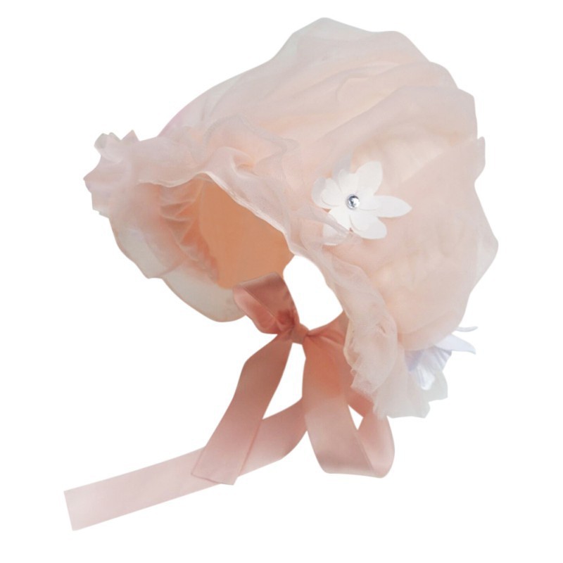 Mũ trùm vải voan dễ thương cho bé