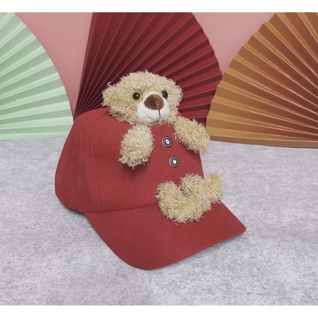 Mũ Lưỡi Trai Gấu Bông 3D cực Chất Dành Cho Bé Từ 2-10t