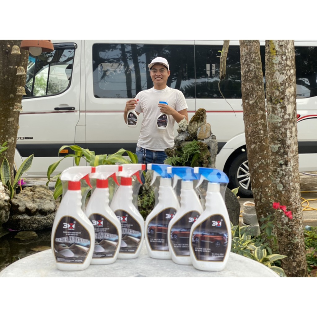 Tẩy Nội Thất Oto Cao Cấp 3X 500ml. Chuyên Vệ Sinh Nội Thất, Taplo, Tappi, Ghế Da, Trần....