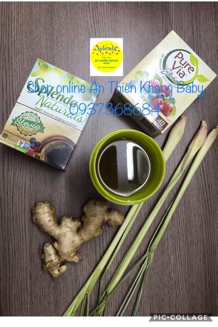 Đường ăn kiêng Splenda Stevia Naturals (20 gói) của Mỹ