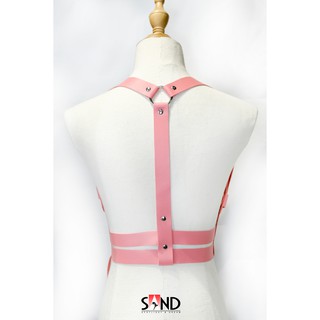 Đai Ngực Da 2 Dây Bụng Khoen Inox (video kèm ảnh thật)