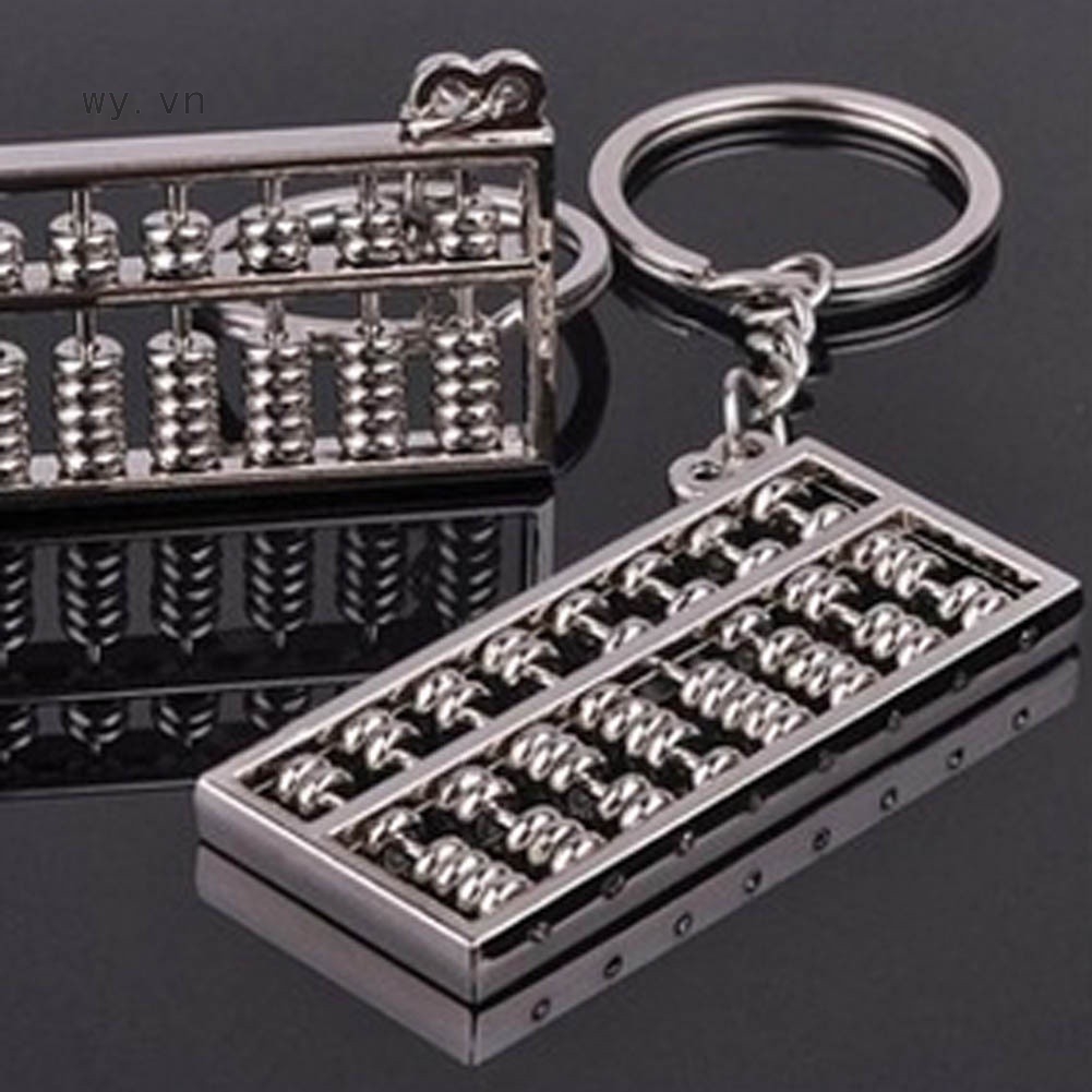Móc khóa kim loại hình bàn tính tay độc đáo
