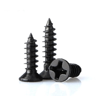 Ốc Vít Điện Tử Đầu Dẹt Màu Đen Cỡ Lớn M2M2.3M2.6M3 Phillips Chuyên Dụng