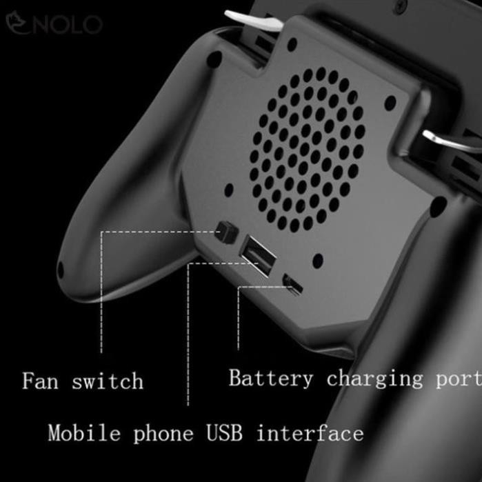 Tay Cầm Chơi Game PUPG 3in1 Kết Hợp Quạt Tản Nhiệt Dành Cho Điện Thoại Dưới 6,5 Inch