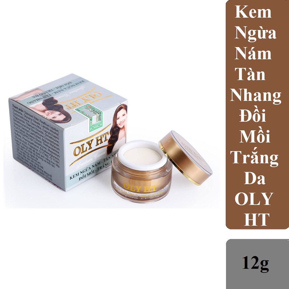 Kem OLY HT Ngừa Nám Tàn Nhang Đồi Mồi - Dưỡng Trắng Da (12g)