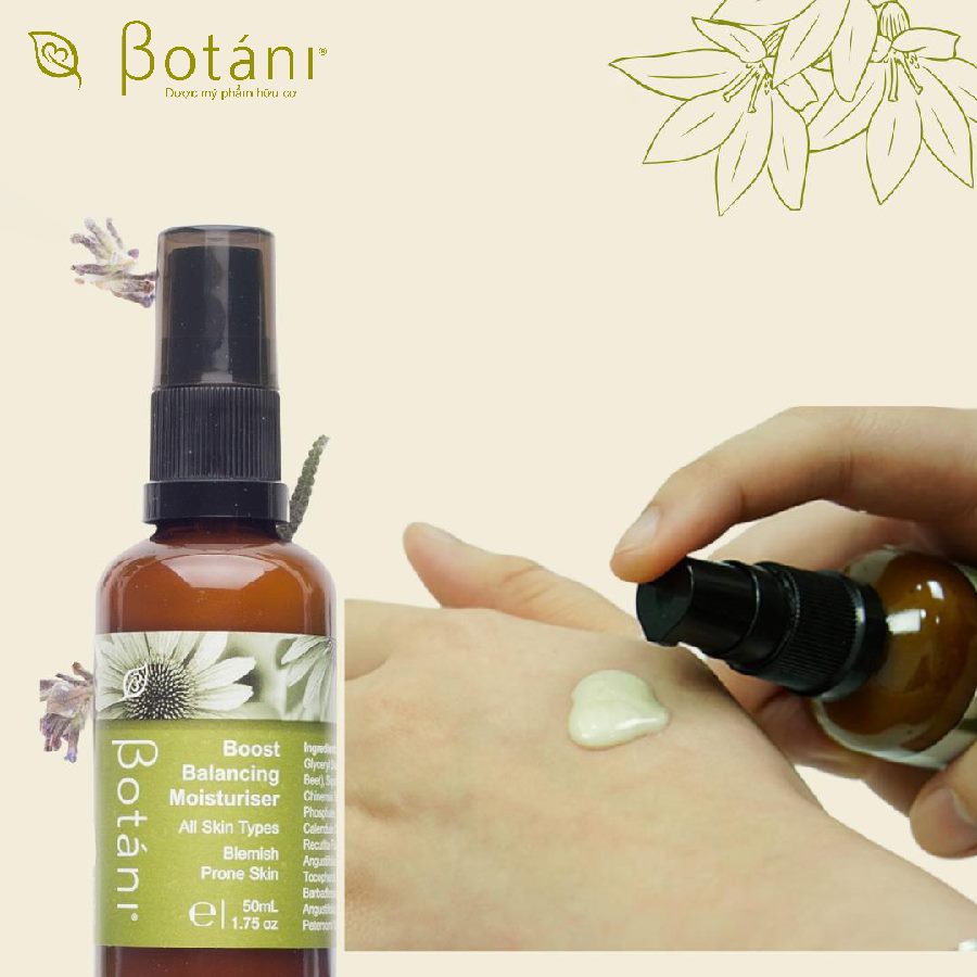 BOTANI SỮA DƯỠNG & CÂN BẰNG ĐỘ ẨM CHO DA DẦU, MỤN BOOST BALANCING MOISTURISER 50ml