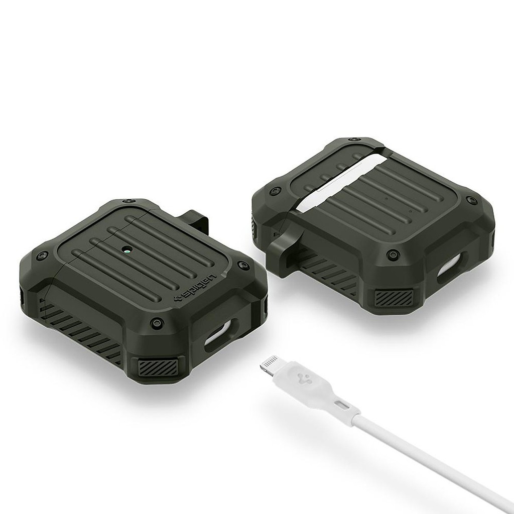 Bao case cho Airpods 1 / Airpods 2 hiệu Spigen Tough Armor _ Hàng Chính Hãng