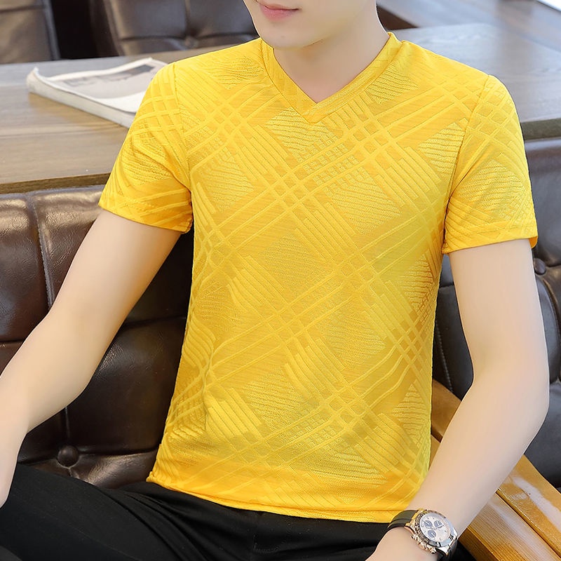 Áo Thun Tay Ngắn Cổ Chữ V Thiết Kế Mới Thời Trang Dành Cho Nam Size S 2022
