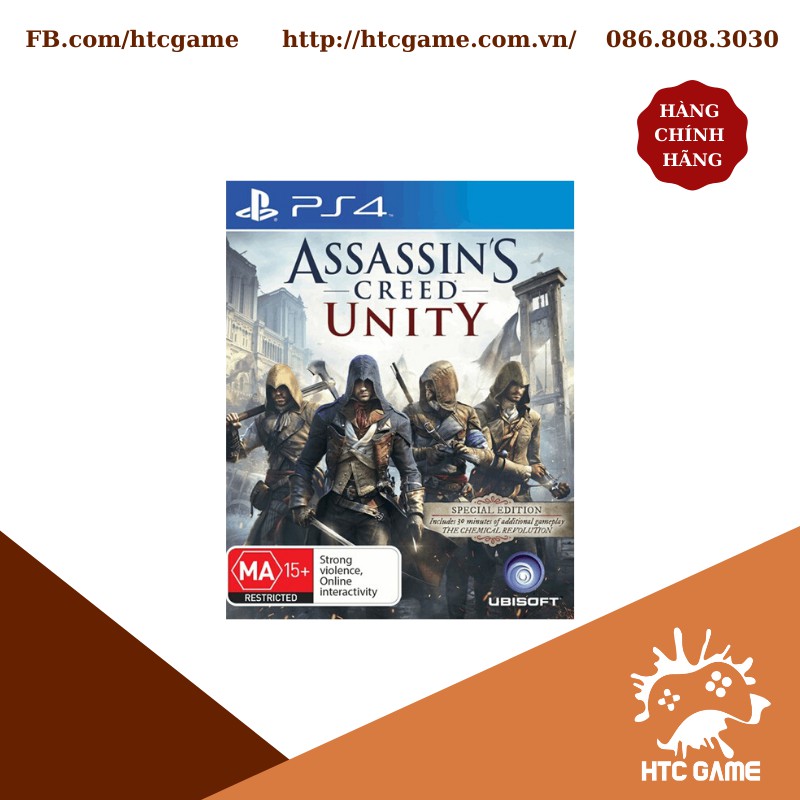 [Mã ELMS05 giảm 5% đơn 300k]Đĩa game Assassin's Creed Unity dành cho máy PS4