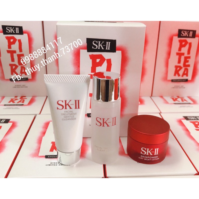 SKII SET MINI 3 MÓN SKII - SỮA RỬA MẶT, NƯỚC HOA HỒNG, KEM STEMPOWER MILKY