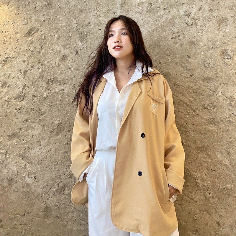 Áo Blazer AB Form Rộng Oversize Nam/Nữ (Ảnh Thật/Có sẵn)