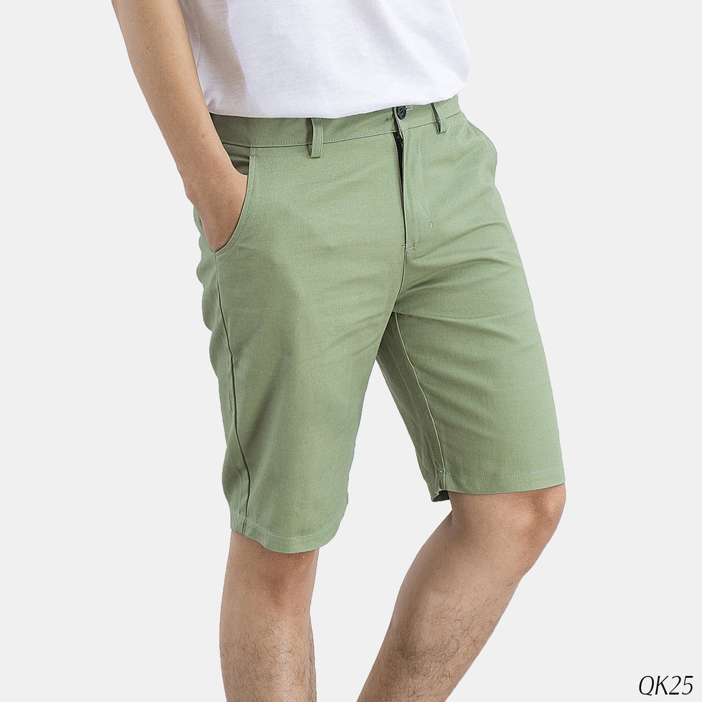 Quần Short Kaki Nam VICERO, Quần Lửng Nam Cúc Cài 6 Màu Basic