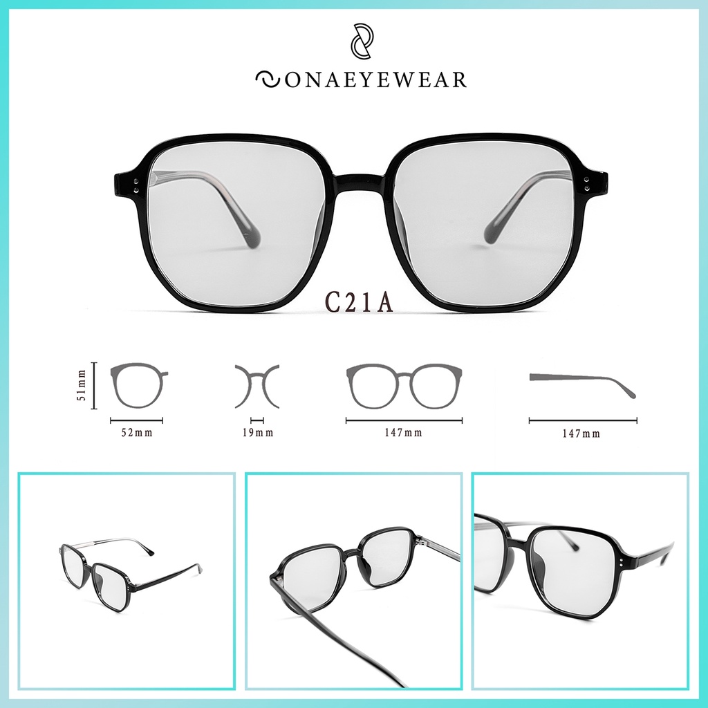 Gọng Kính Cận nam nữ Sona Eyewear Chất liệu nhựa ABS và kim loại cao cấp - C21