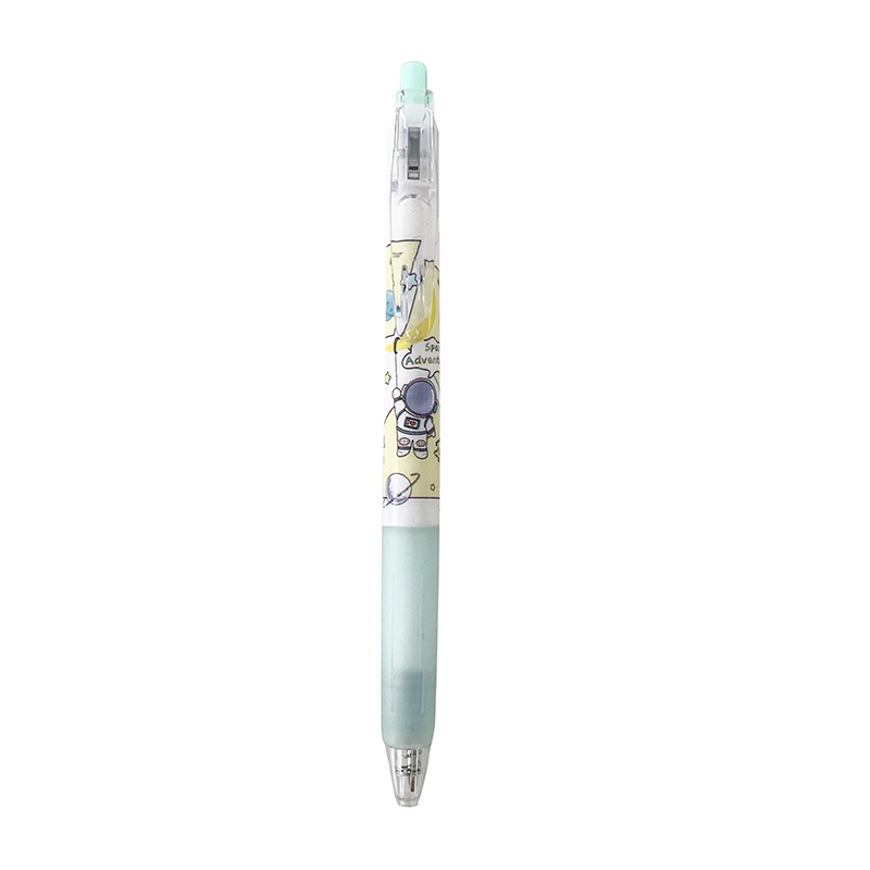 Bút Bi Mực Đen Ngòi 0.5mm In Hình Phi Hành Gia Xinh Xắn