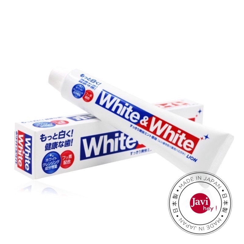 Kem Đánh Răng White & White Nhật Bản Lion 150g