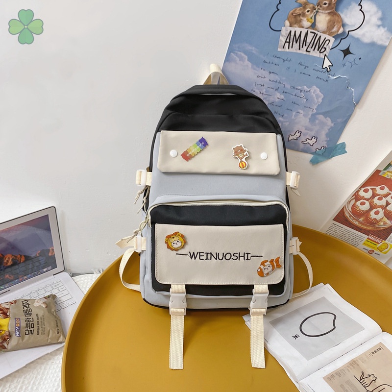 Ba Lô Học Sinh Thiết Kế Mới Thời Trang Theo Phong Cách Hàn Quốc