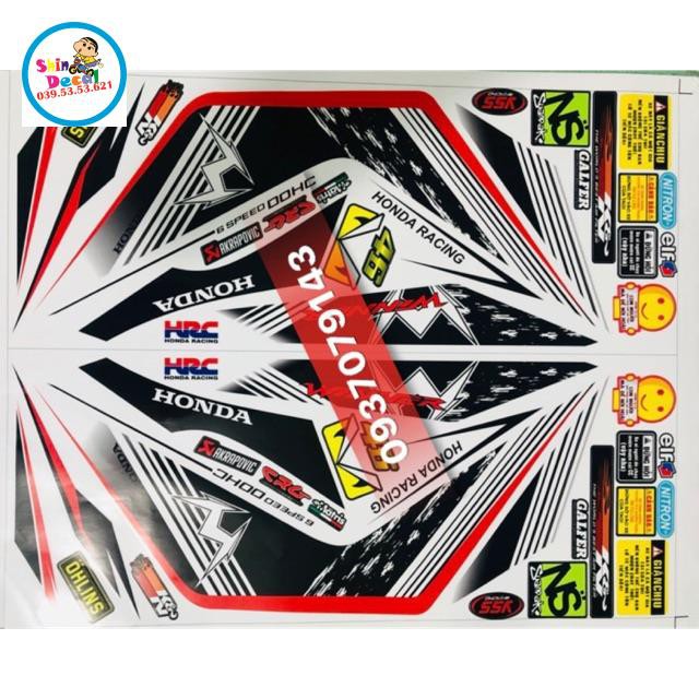 Te rời winner 150 dán xe trắng tem 3 lớp ko bay màu