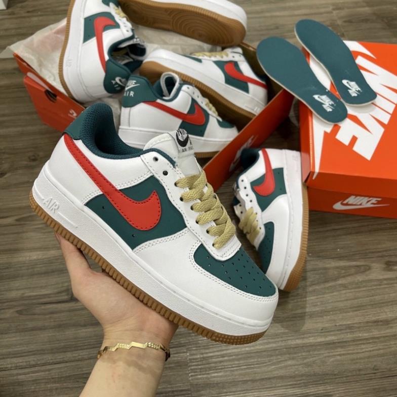 Giày AF1 xanh đỏ nam nữ, Giày thể thao air Force GC vạch xanh đỏ Full Box