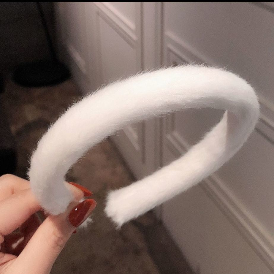 Băng Đô Phối Lông Thỏ Đáng Yêu Thời Trang Dễ Thương Phong Cách Hàn Quốc Cho Nữ