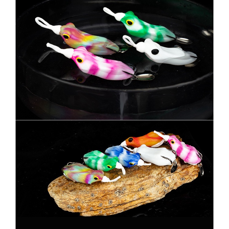 mồi giả Mồi Câu Cá Giả Hình Con Ếch  5cm 10.5g / 6.5cm14.8g Super Frog Lure Mồi giả câu cá lóc máy câu cá
