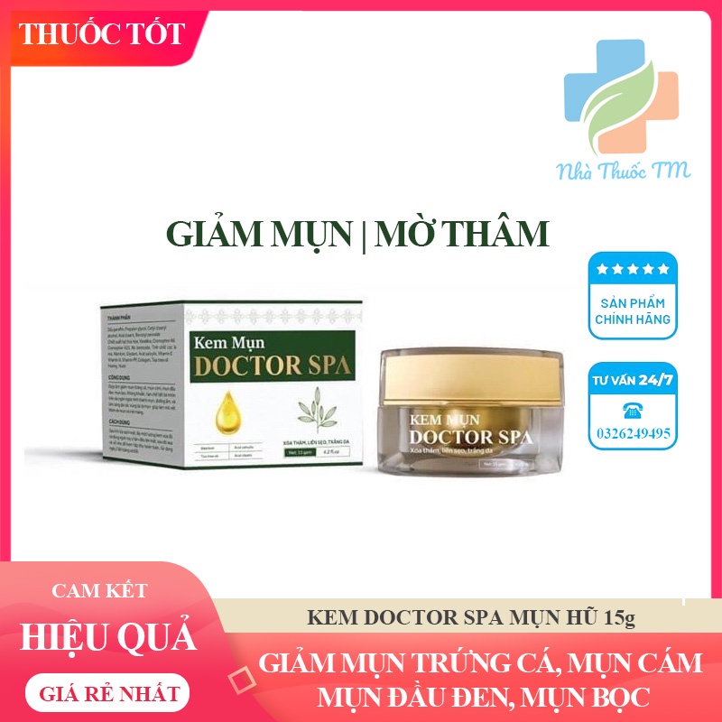 KEM DOCTOR SPA MỤN HẾT TRỨNG CÁ, ĐẦU ĐEN, CÁM TUÝP 15g