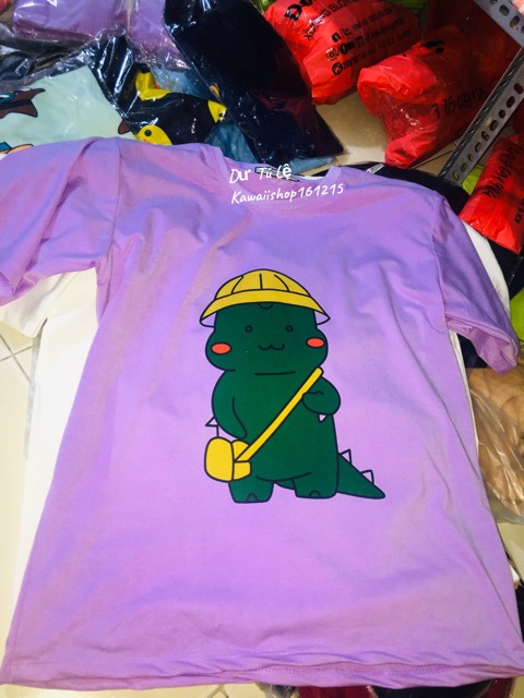 Áo thun nữ tay lỡ khủng long 4 màu unisex size m,l oversize tay lỡ form rộng cotton DƯ TÚ LỆ | BigBuy360 - bigbuy360.vn