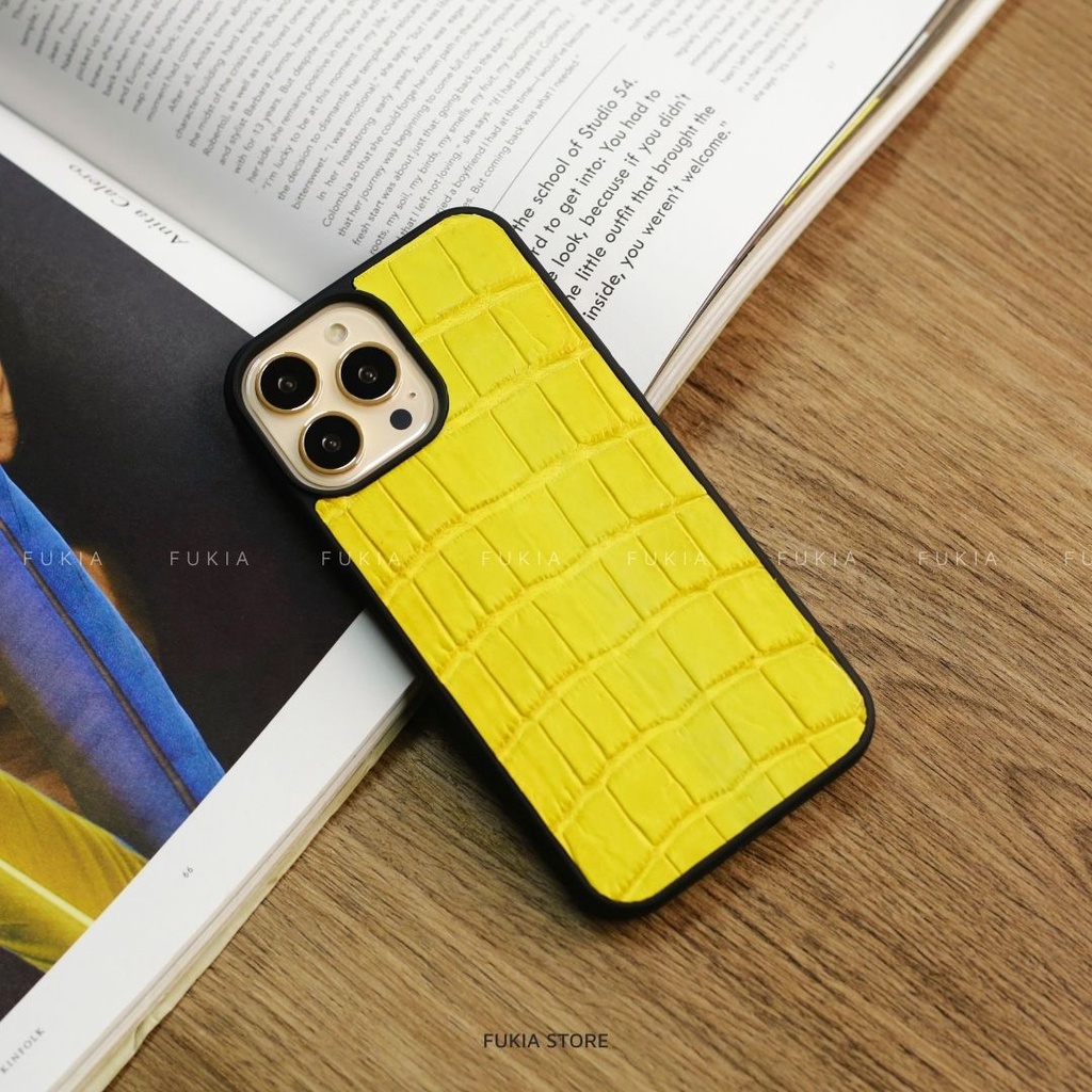 Ốp da thủ công Cá Sấu dành cho IPhone 14/14Plus/14Pro/14Promax/13/13Pro/13Promax/12/12Pro/12Promax ODTC117