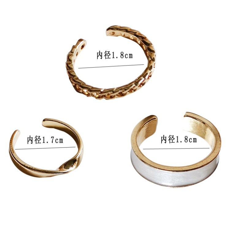 Set 3 nhẫn đeo tay phong cách Nhật Bản thời trang