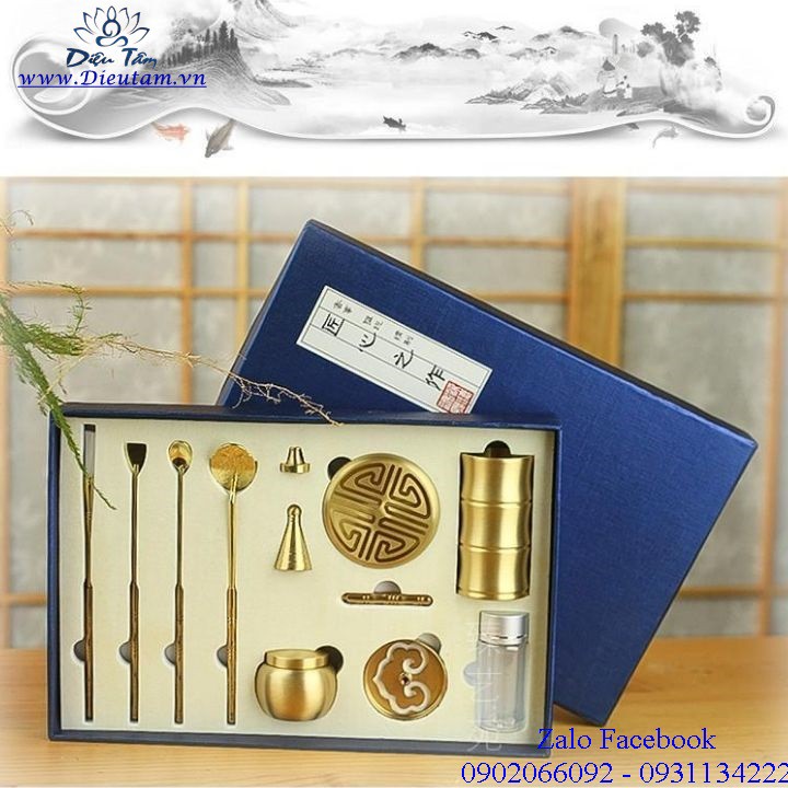 Bộ dụng cụ xông trầm hương, tạo hình trầm bột