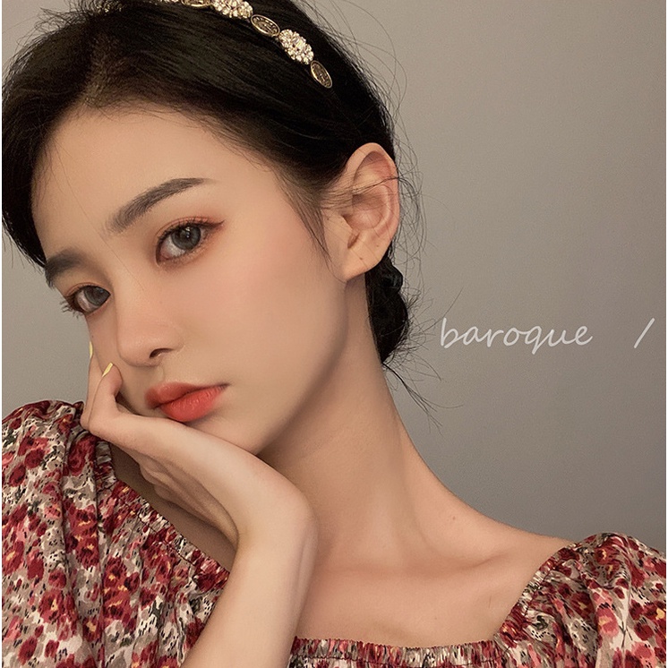 Băng đô cài tóc đính ngọc trai nhân tạo thiết kế thời trang cho nữ