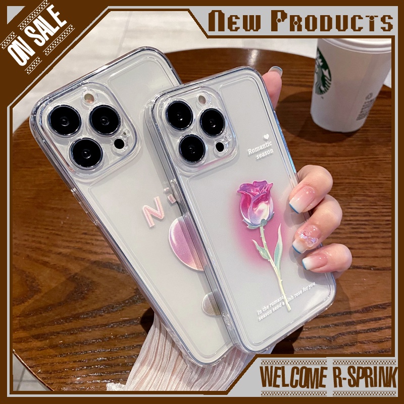 Ốp Điện Thoại Trong Suốt Hình Hoa Tulip Cho 6/7/8/plus/x/xs/xr/xsmax/11/11promax/12/12pro/12promax/13/13pro/13promax/14PRO