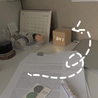 Đồng hồ báo thức điện tử để bàn có đèn LED bằng gỗ