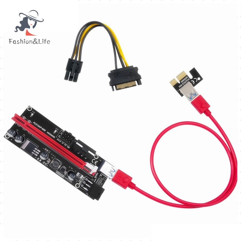 Dây Cáp Thẻ Đồ Họa Nối Dài 1x Sang 16x Cho Gpu Mining 6pin | BigBuy360 - bigbuy360.vn