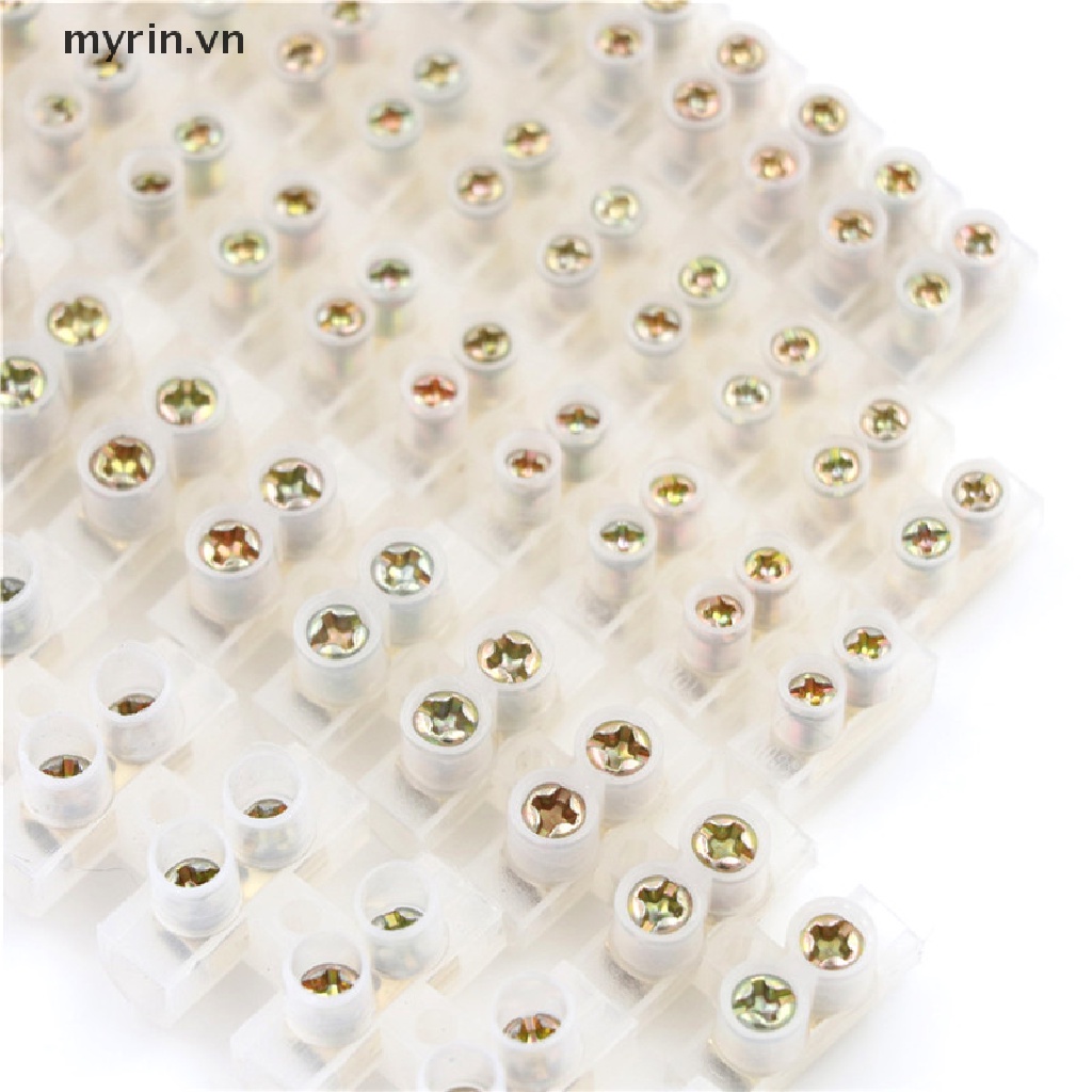 Set 2 Khối Đấu Nối Dây Điện Đầu Cuối 12 Vị Trí 10A / 20A / 30A / 3A / 6A