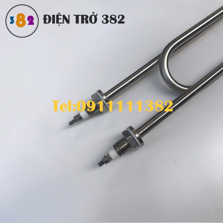 Điện trở U kép ren phi 18 cho tủ cơm công nghiệp chất liệu inox 304 cho tủ cơm công nghiệp